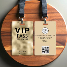 Tarjeta De Identificación Código QR de acceso total personalizado VIP evento