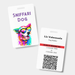 Tarjeta De Identificación Código QR de identificación de emergencia para cui