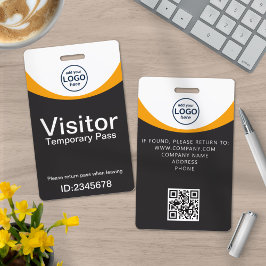Tarjeta De Identificación Código QR de identificación de pase de visitante c