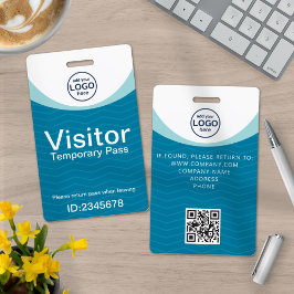 Tarjeta De Identificación Código QR de identificación de pase de visitante c