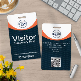 Tarjeta De Identificación Código QR de identificación de pase de visitante c