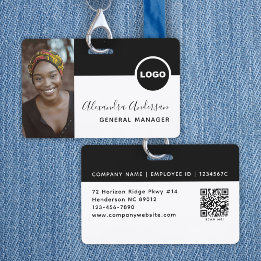 Tarjeta De Identificación Código QR de identificación de personal de restaur