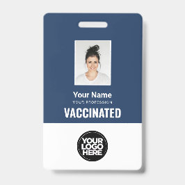 Tarjeta De Identificación Código Qr de la Foto de Pase de Vacuna Personaliza