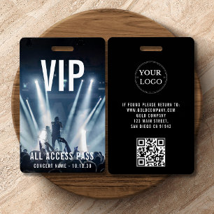 Tarjeta De Identificación Código QR de la insignia del concierto de la empre