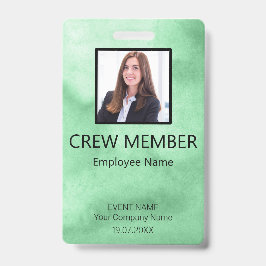 Tarjeta De Identificación Código QR de miembro de equipo personalizado Event