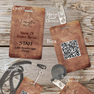 Tarjeta De Identificación Código QR de Rango de Caballos con evento de logot