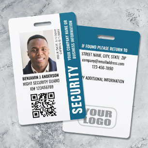 Tarjeta De Identificación Código QR de seguridad de ID personalizada Foto de