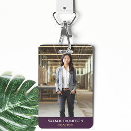 Tarjeta De Identificación Código QR del editor de Moda inmobiliaria profesio