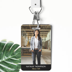 Tarjeta De Identificación Código QR del editor de Moda inmobiliaria profesio