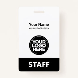 Tarjeta De Identificación Código Qr del logotipo comercial del nombre del em