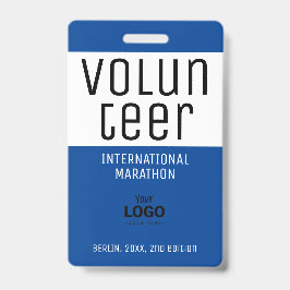 Tarjeta De Identificación Código QR del logotipo de identificación de volunt