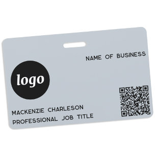 Tarjeta De Identificación Código QR del logotipo Nombre profesional de la em