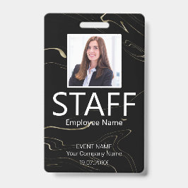 Tarjeta De Identificación Código QR del personal personalizado Evento Badge 