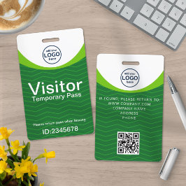 Tarjeta De Identificación Código QR para el pase de visitante corporativo ve