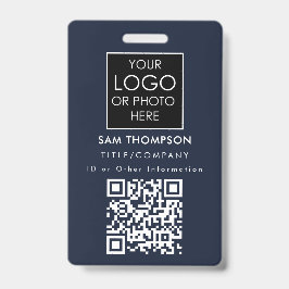 Tarjeta De Identificación Código QR para la seguridad de la compañía fotográ