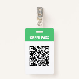 Tarjeta De Identificación Código Qr personalizado Código Covid Green Pass