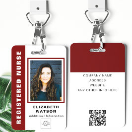 Tarjeta De Identificación Código QR personalizado con el logotipo de su empr
