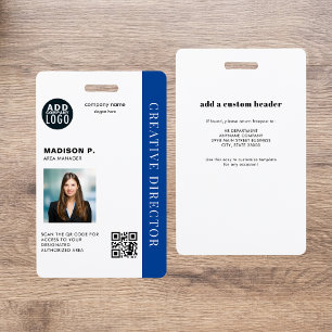 Tarjeta De Identificación Código QR personalizado de la empresa para identif