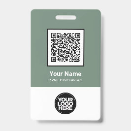 Tarjeta De Identificación Código Qr Personalizado del Empleado Código de Bar