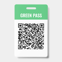 Tarjeta De Identificación Código QR personalizado Pase Verde Covid