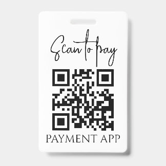 Tarjeta De Identificación Códigos QR de pago personalizados para empresas