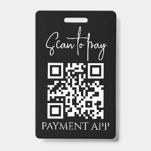 Tarjeta De Identificación Códigos QR de pago personalizados para empresas