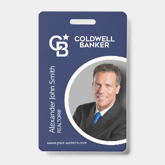 Tarjeta de identificación Coldwell Banker Azul