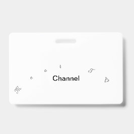 Tarjeta De Identificación Colección de Invitaciones del Canal de TV Mnat 