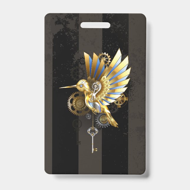 Tarjeta De Identificación Colibrí mecánico (Parte frontal)