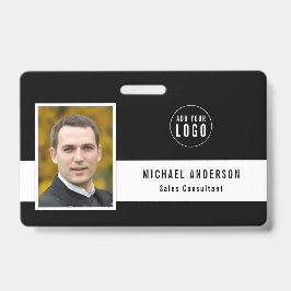 Tarjeta De Identificación Color de fondo editable Agrega tu logotipo Foto No