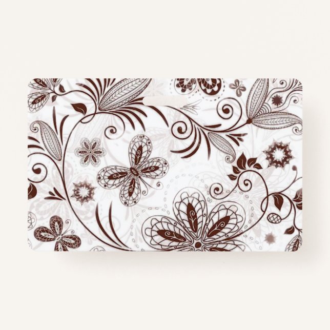 Tarjeta De Identificación Color Floral Seamless Pattern (Anverso)