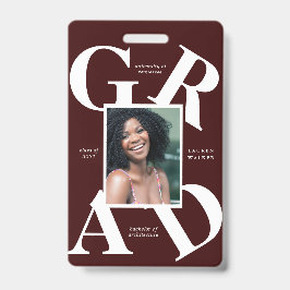 Tarjeta De Identificación colores de escuelas de escritura en negrita invita