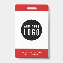 Tarjeta De Identificación Colores editables Agregar el logotipo Id. de emple