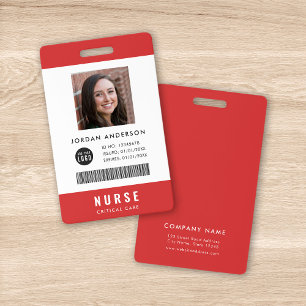 Tarjeta De Identificación Colores Personalizados Agregar Logo ID Médico Empl