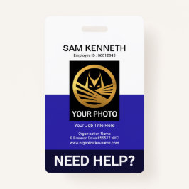 Tarjeta De Identificación Columnas azul retro. Trabajo social médico