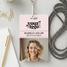 Tarjeta de identificación comercial QR moderna gra