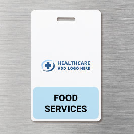 Tarjeta De Identificación Compañero de cafetería de hospital de color person