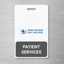 Tarjeta De Identificación Compañero de Servicios para Pacientes de Recepción