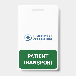 Tarjeta De Identificación Compañero de transporte de pacientes con color per