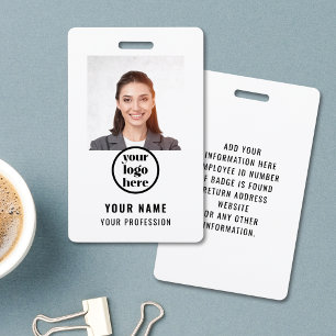 Tarjeta De Identificación Compañía de identificación de foto del empleado Se
