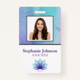 Tarjeta De Identificación Compañía de identificación Verde azulada del códig