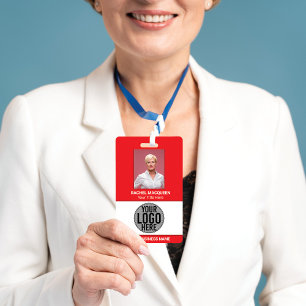 Tarjeta De Identificación Compañía de nombre de negocio del logotipo de códi
