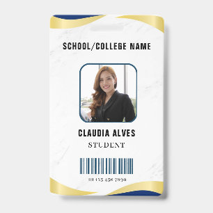 Tarjeta De Identificación Compañía de retratos de estudiantes modernos de az