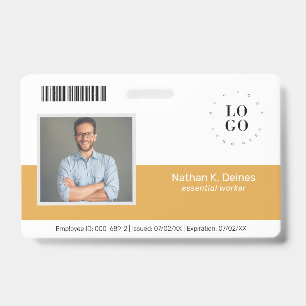 Tarjeta De Identificación Compañía de Seguridad con Identificación Fotográfi