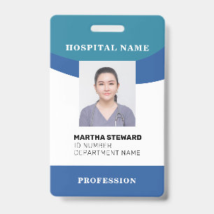 Tarjeta De Identificación Compañía fotográfica de enfermero de enfermería de