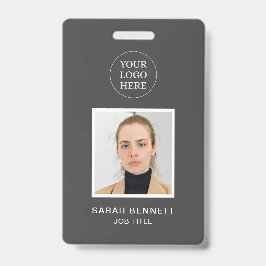 Tarjeta De Identificación Compañía fotográfica profesional gris