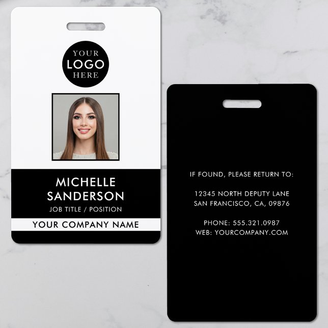 Tarjeta De Identificación Company Logo Staff Employee Photo ID (Company Logo Staff Employee Photo ID Badge
)