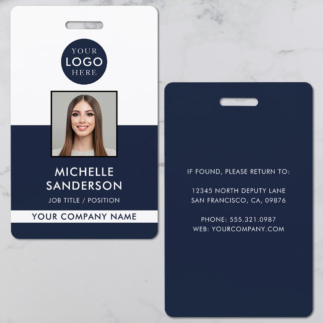 Tarjeta De Identificación Company Logo Staff Employee Photo ID (Company Logo Staff Employee Photo ID Badge
)