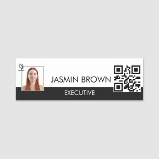 Tarjeta de identificación con código QR personaliz