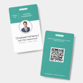 Tarjeta de identificación con foto del personal de